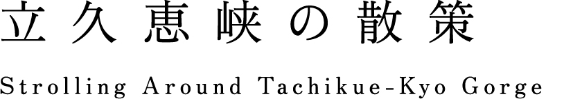 立久恵峡の散策